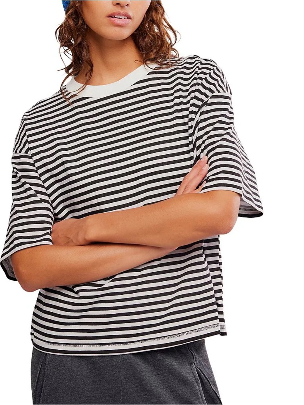 FP Movement Stripe Tackle Crew Neck Short Sleeve Tee